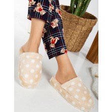 Kadın Ev Terliği Peluş Terlik Çeyiz ve Bohça Terliği Ses Yapmaz Kalın Taban