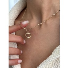 Kalp 14 Ayar Altın Kolye