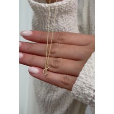 Italik T Harf 14 Ayar Altın Kolye