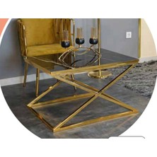 Mim Siyah Mermer - Gold x Orta Sehpa