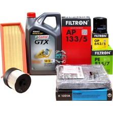 Captur 1.5 Dci Filtre Bakım Seti + Castrol 5W30