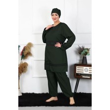 Moda Büyük Beden Tesettür Mayo Haki