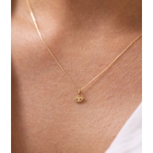 Koruyucu Göz Sembolü 14 Ayar Altın Kolye