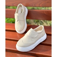 Surpie Shoes Erkek Çocuk Günlük Ayakkabı Kalın Tabanlı Ergonomik Kullanım Cırtlı Bağlama