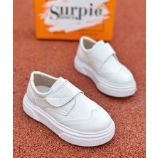 Surpie Shoes Erkek Çocuk Klasik Ayakkabı Kalın Topuklu Cırtlı Bağlama Ergonomik Tasarım