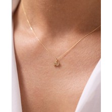 Zarif Kraliçe Tacı 14 Ayar Altın Kolye