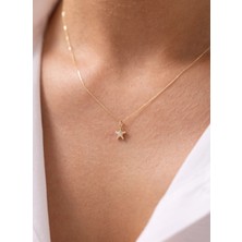 Minimal Şans Yıldızı 14 Ayar Altın Kolye