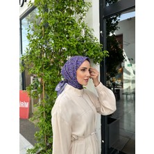 Elsi Desenli Eşarp Mor