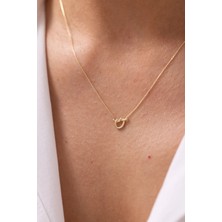 Minimal Düğüm 14 Ayar Altın Kolye