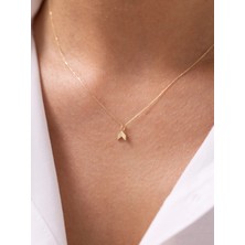 Minimal Çift Ok Ucu 14 Ayar Altın Kolye