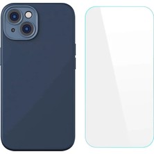 Baseus Liquid Silica Gel iPhone 14 6.1 Silikon Kılıf + Tempered Ekran Koruyucu SET-(5775)