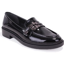 Dagoster DZA07-863705 Siyah Rugan Günlük Loafer  Kadın Ayakkabı
