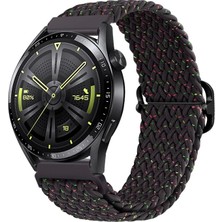 Ally 22MM Gear S3 Watch 4 -Gt2 GT2E 46MM Japon Tokalı Elastik Kayış KORDON-(5775)
