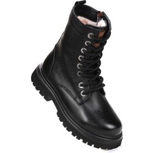 Kiko Kids Tife %100 Deri Fermuarlı Kız Çocuk Bot Ayakkabı