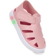 Kiko Kids Limba Işıklı Cırtlı Kız Bebek Sandalet