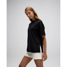 Ellesse Kadın Tişört EF558-BK Siyah %100 Pamuklu Rahat Kesim Günlük Kullanım İçin