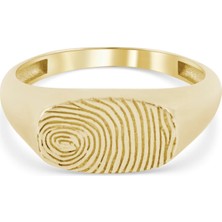 Parmak Izi 14 Ayar Altın Yüzük