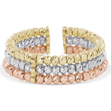 Dorika Üçlü  14 Ayar Altın Yüzük