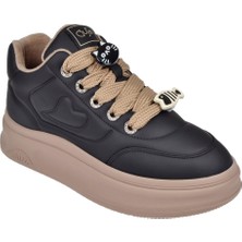 Guja Içi Polar Kadın Spor Ayakkabı Sneaker GJ-25K421   Siyah