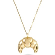 Kruvasan 14 Ayar Altın Kolye