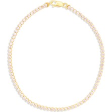 Rose Taş Su Yolu 14 Ayar Altın Bileklik