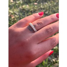 Ayarlanabilir Taşlı Tam Tur Yüzük