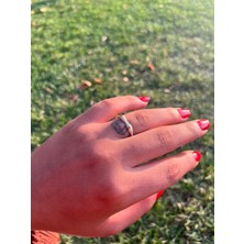 Ayarlanabilir Taşlı Ince Kemik Yüzük