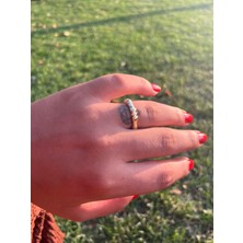 Ayarlanabilir Taşlı Kalın Kemik Yüzük