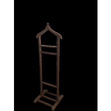 Dilsiz Uşak 90537 Tek Tepe Model Parlak Ceviz Lake Askılık Ahşap Kayın El Yapım