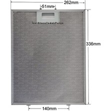 Adv 5160 I Arçelik Beko Altus Aspiratör Davlumbaz Için Alüminyum Filtre 262×335 mm Class