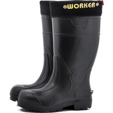 Lemigo Worker Eva Burun Korumalı Siyah Çizme (899)