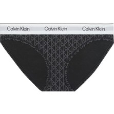 Kadın Monogram Desenli Bikini Altı – Siyah