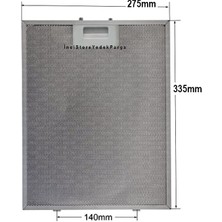 3108 Silverline Caspia Aspiratör Davlumbaz Için Alüminyum Filtre 275×335 mm Class