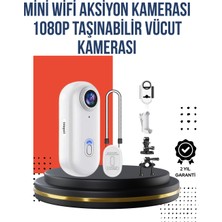 360° Klipsli Manyetik Spor Kamera Yüksek Çözünürlük