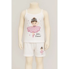 Kız Çocuk Atlet-Boxer Takım Desenli Baskılı
