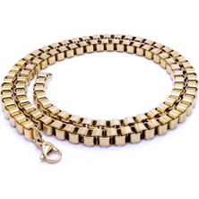 Fm Kare Arnavut Çelik Kolye 6Mm 3183CEK032