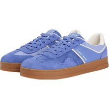 Kadın The Greenwich Kontrast Detaylı Süet Kort Sneaker - Mavi