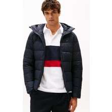 Erkek Orta Kalınlık Kapüşonlu Mont - Lacivert