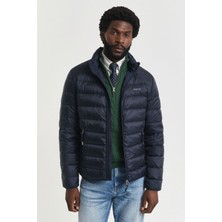 Gant Erkek Regular Fit Dik Yaka Kapitoneli Şişme Mont Lacivert - Modern Tasarım ve Fonksiyonellik
