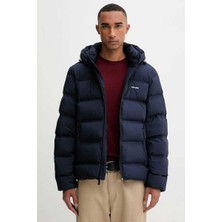 Erkek Regular Fit Kapüşonlu Kapitoneli Şişme Mont - Lacivert