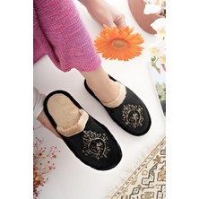 Moda Fırsat Kadın Ev Terliği Peluş Yıkanabilir Içi Yünlü Kürklü Terlik Misafir Çeyiz Bohça Gelin Terliği