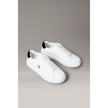 Calvin Klein Erkek Sneaker Beyaz Cupsole Tabanlı Bağcıklı Tasarım ile Konforlu Kullanım Sunar