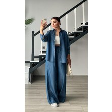 Denim Görünümlü Tensl Takım