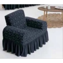 StarMall Şal Desen Jakarli Tek Kişilik Koltuk Örtüsü ,berjer Kılıfı Etekli (1 Adet)