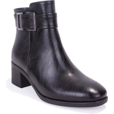 Dagoster DZA07-1143604 Siyah Klasik Topuklu Kadın Bot