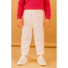 Pamuklu Bebek Beyaz Eşofman Altı