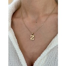 Harf Z 14 Ayar Altın Kolye