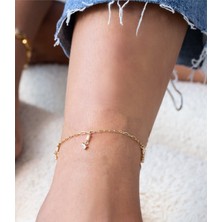 Sade Taşlı 14 Ayar Altın Halhal