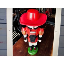 43 cm Boyunda Avrupa Ahşap El Boyama Fındıkkıran