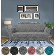 Jakarlı Ağaç Kabuğu 3kişilik Koltuk Örtüsü, Çekyat, Kanepe, Koltuk Kılıfı 1 Adet